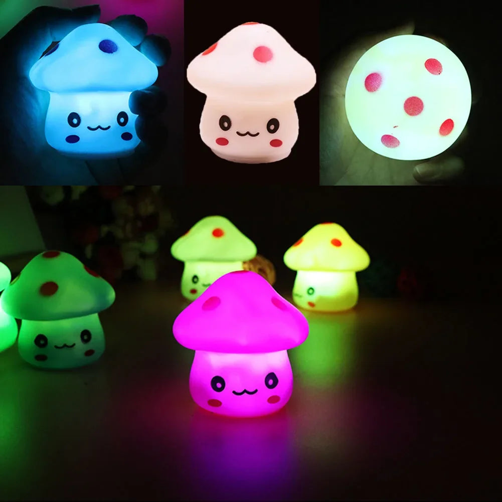 Mini Cute Mushroom Lamp - LED Night Light for Kids' Rooms and Party Decor