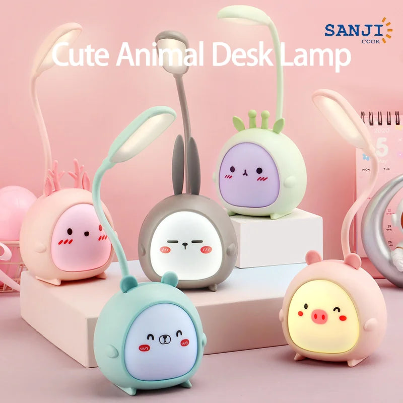 Cute Animal LED Table Lamp - Adjustable Night Light for Kids