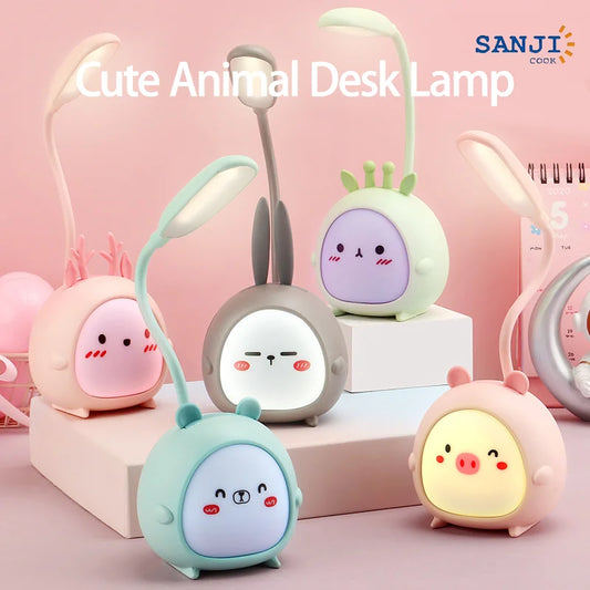 Cute Animal LED Table Lamp - Adjustable Night Light for Kids