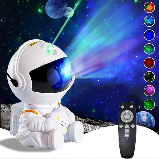 Star Projector Galaxy Night Light - Astronaut Space Projector for Kids' Bedroom Decor