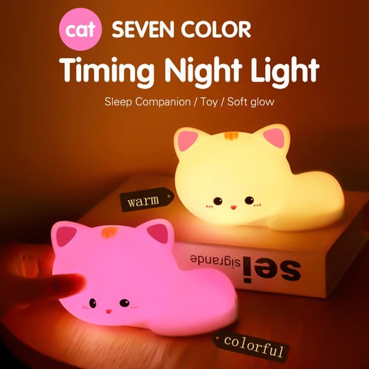 MeowBright: Silicone Cat Night Companion