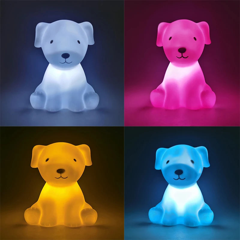 Cute Cartoon LED Night Light - Bear, Unicorn, Cloud, Star, Moon Lamps for Kids' Rooms