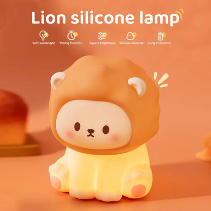 Cute Red Panda Night Light - Rechargeable, 2-Level Dimmable Tap Light for Kids' Nursery