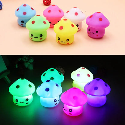 Mini Cute Mushroom Lamp - LED Night Light for Kids' Rooms and Party Decor