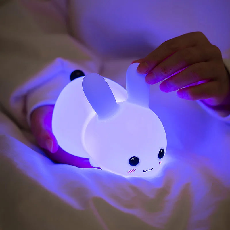 Cute Rabbit Nightlight - Dimmable, Rechargeable, Touch Sensor