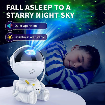 Star Projector Galaxy Night Light - Astronaut Space Projector for Kids' Bedroom Decor